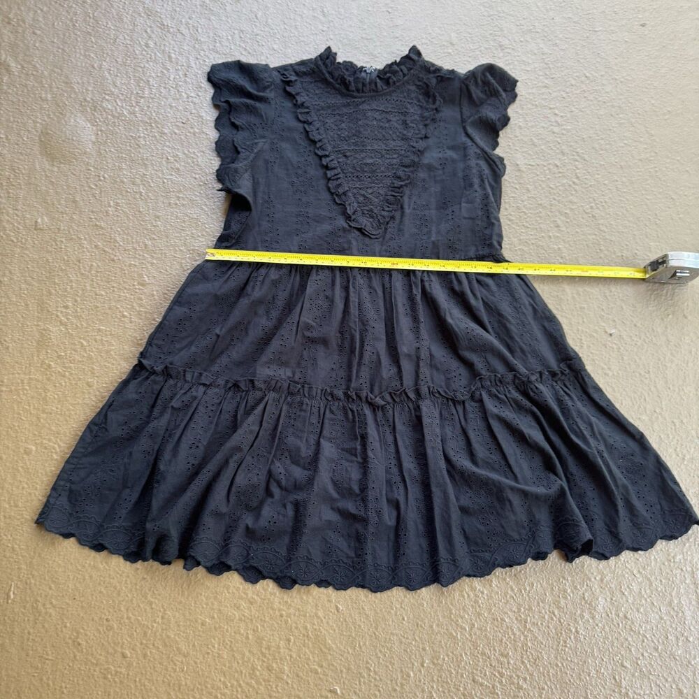 House of Harlow 1960 Revolve Dress Sz  L Black 100% Cotton Boho Quiet Luxury - Picture 6 of 12